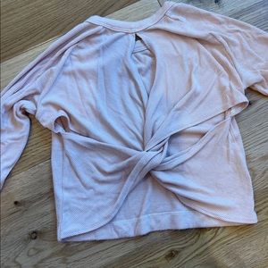 Alix Nyc cropped long sleeve ribbed tee